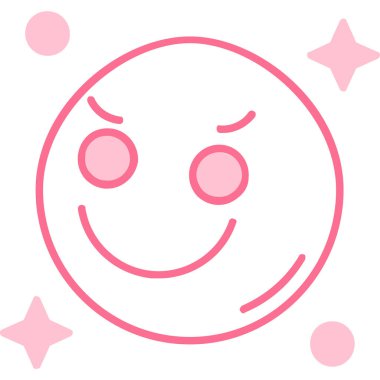 Mutlu yüz ikonu. vektör illüstrasyonu