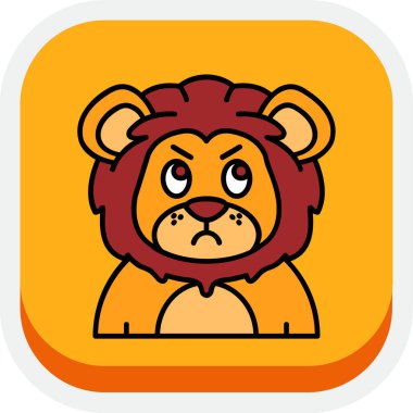 Aslan suratlı ve kızgın yüzlü.