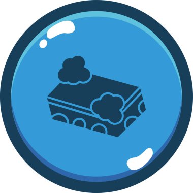 Bir araba simgesinin vektör illüstrasyonu