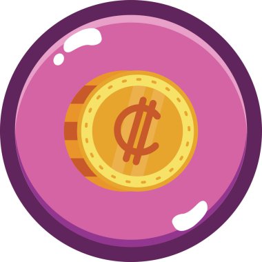 Para para para ikonu vektör illüstrasyonu