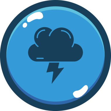 Bulut simgesi vektör illüstrasyonu