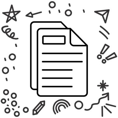 belge simgesi vektör illüstrasyonu