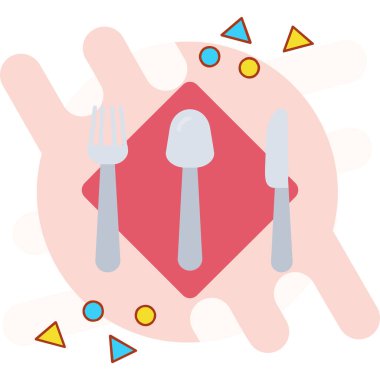 Çatal bıçak çatalı düz stil.