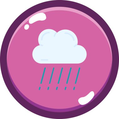 Bulut. Web simgesi basit illüstrasyon