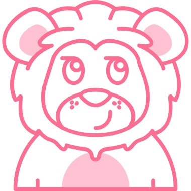 hayvan yüzü ifade simgesi doldurulmuş dış hat biçimi