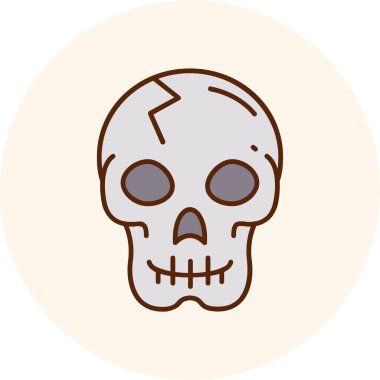 Kafatası. Web simgesi basit illüstrasyon