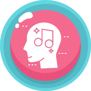 Müzik. Web simgesi basit illüstrasyon