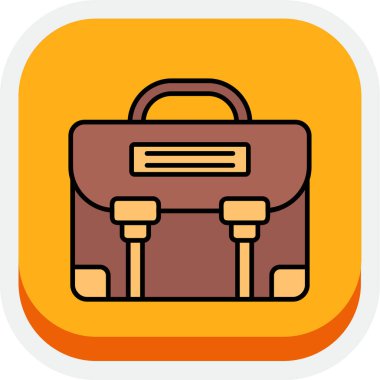 Çanta. Web simgesi basit illüstrasyon