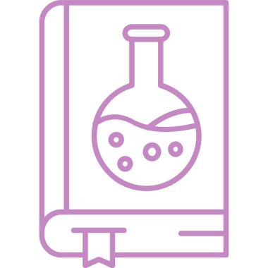 Kimyasal laboratuvar simgesi, vektör çizimi basit tasarım