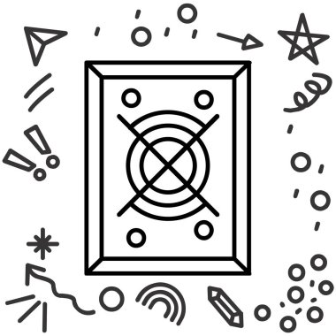 Sihirli ikonun vektör illüstrasyonu