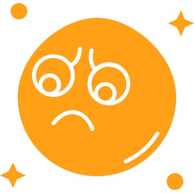 Üzücü. Web simgesi basit illüstrasyon