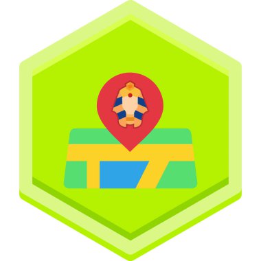 Bir harita simgesinin vektör illüstrasyonu