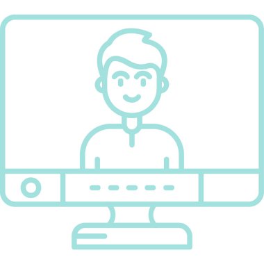 Video seslenmek kutsal kişilerin resmi, vektör çizim