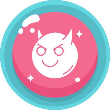 Şeytan simgesi vektör illüstrasyonu