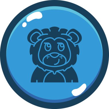 Mavi şapkalı bir ayının vektör çizimi