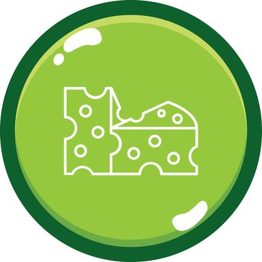 Peynir modern simgesinin vektör çizimi