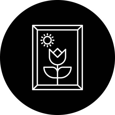 Bir bitki simgesinin vektör illüstrasyonu