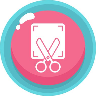Makas. Web simgesi basit illüstrasyon