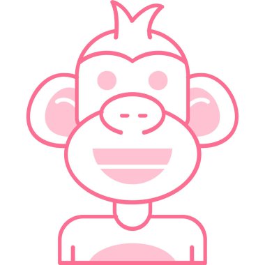 Maymun Ağı simgesi basit illüstrasyon