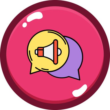 Megafon. Web simgesi basit illüstrasyon