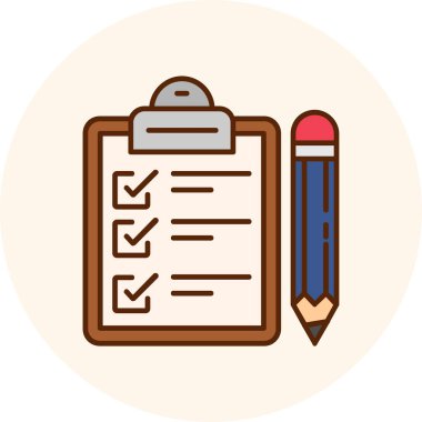 Kontrol listesi simgesi vektör illüstrasyonu