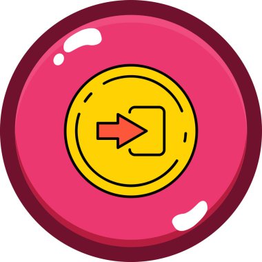 Yuvarlak daire simgesinin vektör illüstrasyonu