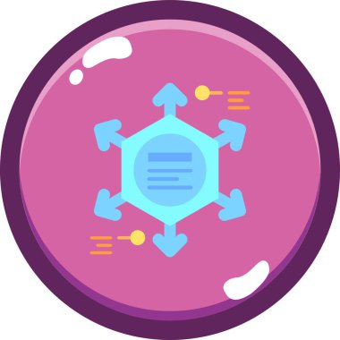 şebeke. Web simgesi basit illüstrasyon