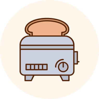 tost makinesi modern ikon vektör çizimi