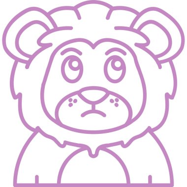 Hayvan ikonu. Ağ için ayı vektör simgelerinin özet çizimi