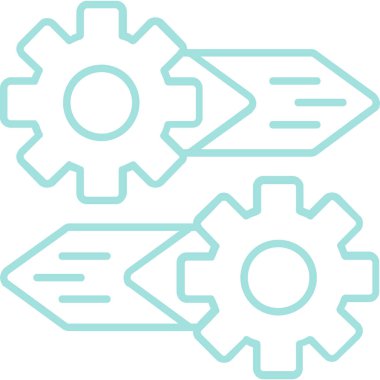 Dişliler. Web simgesi basit illüstrasyon