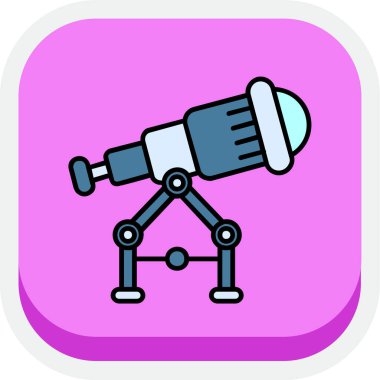 teleskop simgesi vektör illüstrasyonu