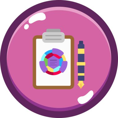 Kalem. Web simgesi vektör illüstrasyonu