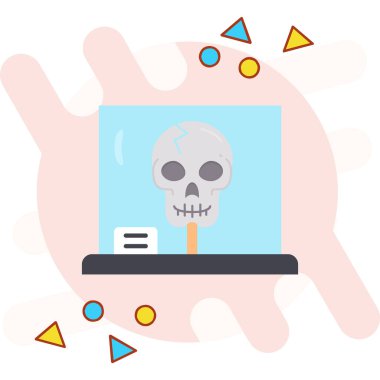 Dizüstü bilgisayarlı cadılar bayramı kafatası ve akıllı telefon vektör çizimi