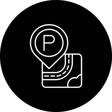 Vektör konumu simge illüstrasyonu