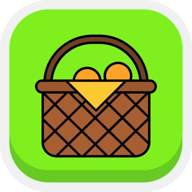 çanta sepeti vektör simgesi