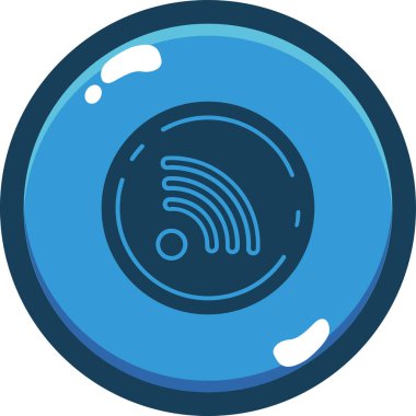 Parmak izi. Web simgesi basit tasarım