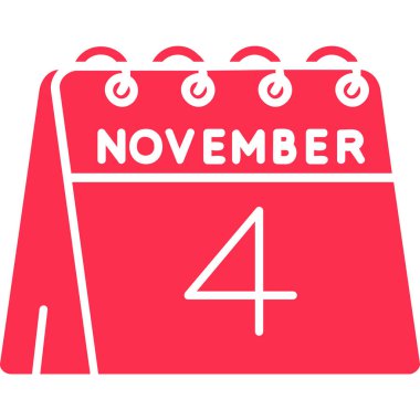 Kasım 14 takvim simgesi - takvim günü tasarımı