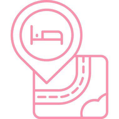 harita konumu ikon vektör illüstrasyonu