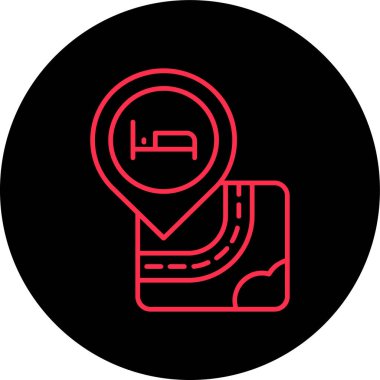 harita pin ikonu vektör illüstrasyonu