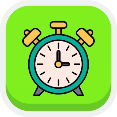 Alarm saat simgesi vektör illüstrasyonu