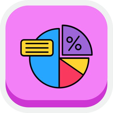 Pasta çizelgesi simgesi, vektör