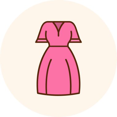 Elbise. Web simgesi basit illüstrasyon