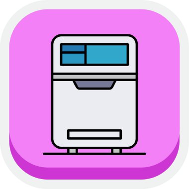 Yazıcı. Web simgesi basit illüstrasyon