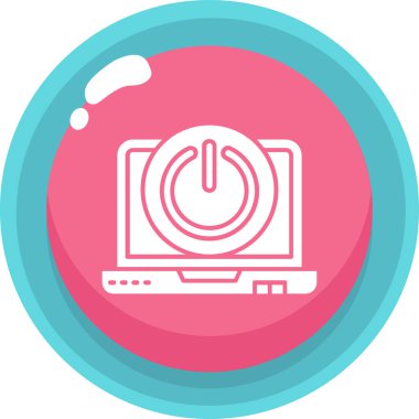 Bilgisayar. Web simgesi basit illüstrasyon