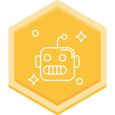 Robot simgesinin vektör illüstrasyonu