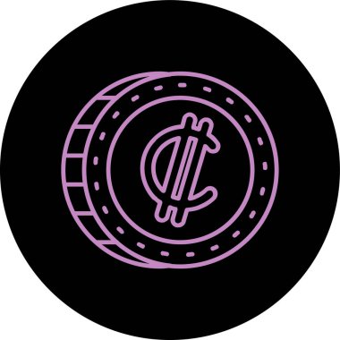 Vektör para simgesi çizimi