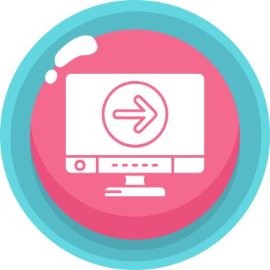 Bilgisayar. Web simgesi basit illüstrasyon