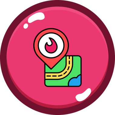 Harita konum belirleyici renk simgesi vektörü. Yer belirleyici işareti işareti. izole edilmiş sembol çizimi