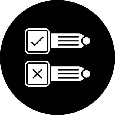 İşaretleme simgesi vektör illüstrasyon grafik tasarımını kontrol et