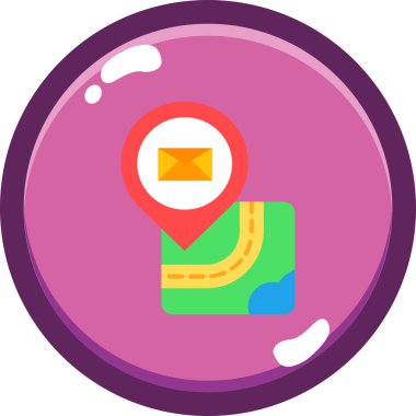 konum pin simgesi düz biçimli